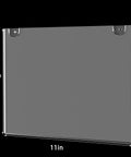 Clear Acrylic Wall Mount Sign Holder 8.5 By 11 Inches Horizontal, 6 Pack, Paper Document Display Frame, shown mounted with screws.