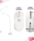 Balloon Arch Stand with Base, white metal frame, Amazon brand, adjustable curved arch