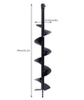 4 Inch Post Hole Digger Auger Bit Replacement With Three Quarter Inch Shaft Heavy Duty Spiral Blade