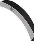 Close-up of Heavy Duty Clearing Sickle With 23 Inch Long Chop Blade And 14 Inch Aluminum Handle, showing razor sharp 8-inch carbon steel hooked blade.