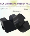 3 Ton Universal Rubber Jack Pad Adapters Set For Jack Stands, Round Type And V Type Slotted Frame Rail Protectors, Heavy Duty