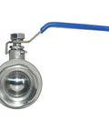 Front view of 1-1/4 Inch 316 Stainless Steel Full Port Ball Valve With Vinyl Handle For Easy Turn Low Torque Operation