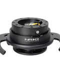 Easy Plug And Play Quick Release Steering Wheel Kit With Gen 4.0 Adapter Black Body And Ring With Handles