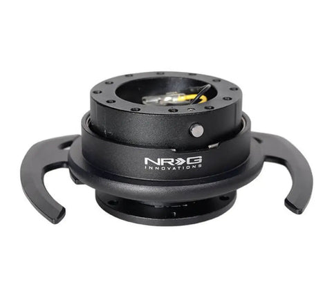Easy Plug And Play Quick Release Steering Wheel Kit With Gen 4.0 Adapter Black Body And Ring With Handles