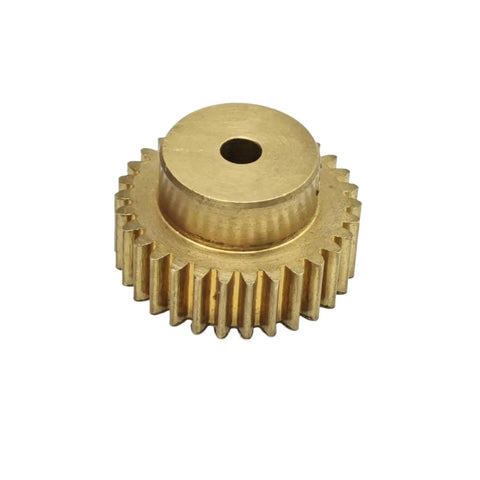 Brass Spur Gear 67 Teeth 0.7 Module Straight Teeth Pinion with 12.7mm Bore Mechanical Driver Cylindrical Gear Shaft
