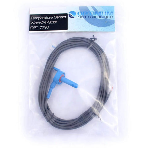 Optimum Pool Technologies water/air/solar temp sensor replacement for Jandy OPT-7790 with blue probe and long gray cable