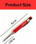 No Nonsense Metal Mechanical Carpenter Pencil With Smooth Glide Action Built In Precision Sharpener Tough As Nails Deep Hole Marking Scribe Tool Jobsite Essential For Rough Timber Crews, 6.1in length, red armor case.