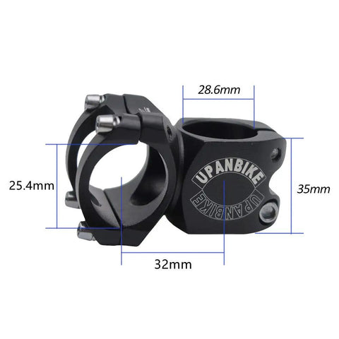 Beefy 25.4mm Handlebar Stem For 28.6mm Fork 32mm Aluminum Short Stem For Road Mountain And BMX Bikes One And One Eighth Inch Front End With Four Bolt Clamp And Easy Install.