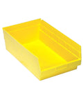 Heavy Duty 4 Pack Yellow Plastic Shelf Storage Bins With Slick Tilt Out Hang Lock Design, Hella Durable Polypropylene Cantilever Rack Boxes Featuring Built In Label Slots, Game Changing 17 7/8 X 11 1/8 X 6 Inch Organizers For Stress Free Storage, single yellow bin