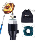 6800 BTU Propane Golf Cart Heater With Igniter, 2 In 1 Cup Holder And Cylinder Base, Portable Outdoor Heater, components displayed
