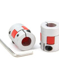 Aluminum Plum Shaped Flexible Shaft Coupling 10mm To 10mm Bore 20mm Diameter 25mm Length Built To Last For 3D Printers CNC Machines And Servo Motors