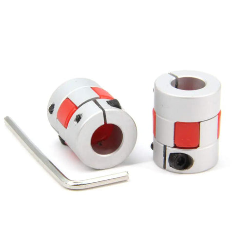 Aluminum Plum Shaped Flexible Shaft Coupling 10mm To 10mm Bore 20mm Diameter 25mm Length Built To Last For 3D Printers CNC Machines And Servo Motors