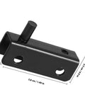 Close-up of a black Dark Steel Shower Glass Hinge Set Four Pairs Heavy Duty Glass Door Hinges And Clamp Hardware For Bathrooms And Hotels
