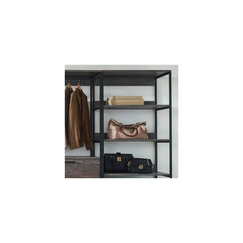 Boss Level Wooden Walk In Closet System For Your Sweet Bedroom Setup Featuring Clean Rococo Romance Finish And Massive Storage For Shoes Clothes And Daily Wardrobe Essentials