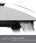 Side view of Curved Top Replacement Canopy For 10x13 Gazebo Dome Style Top Only Fits Patio Deck Backyard Garden Lawns