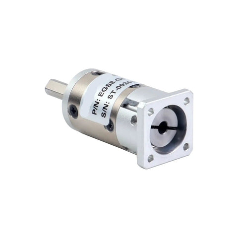 Hella Accurate Nema 8 Planetary Gearbox With 4mm Input Shaft And Smooth As Silk Operation For Stepper Motors showing close-up of the gearbox.
