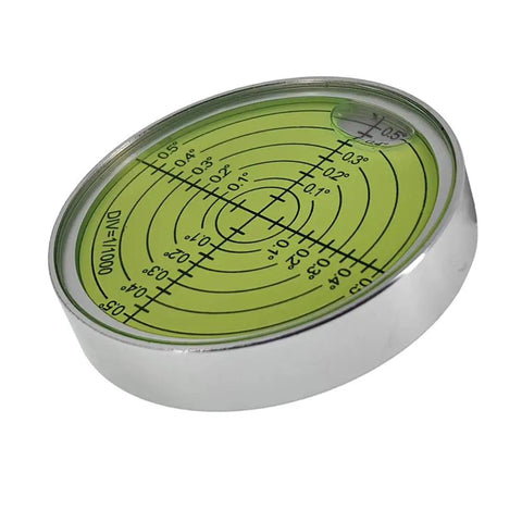 Pro Grade Aluminum Alloy Universal Horizontal Level Tool With Bubble Level Circle 2.4 Inches 60mm Magnetic Silver Green Built For Construction And DIY Projects, 60mm round bubble level