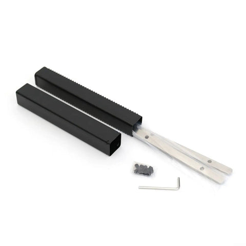 Stainless Steel Self Aligning Rail Joiner Kit for Track Saw with T Slot, includes screws and wrench for seamless extension.