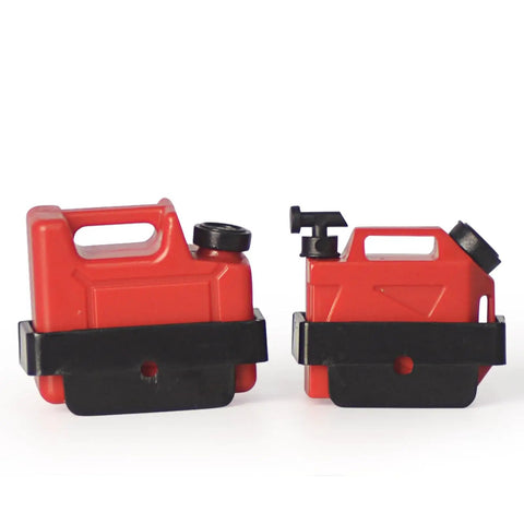2 Pack Mini RC Fuel Tank Set For 1 To 16 Scale RC Cars And Static Models High Fidelity Oil Can With Large And Small Barrels And Screws Red