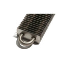 Electric Finned Tubular Heater With Tough Square Build And Solid Copper Threads Pumps Out Quick Heat For Hassle Free Air Drying On Your Shop Floor At 230 Volts Pro Grade close-up of finned metal design with U-shaped connector.