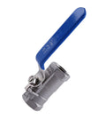 Top Shelf 1/2 Inch Stainless Steel Ball Valve Female To Female Connections Heavy Duty 304 Grade Steel for quick water shutoff.