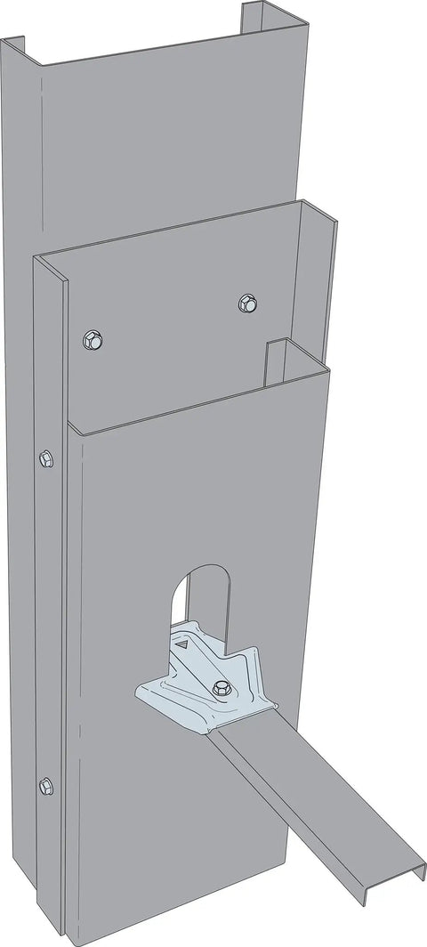 MSUBH Three and a Quarter Inch Bridging Connector Pack of 100 Heavy Duty Wood Framing Clip in use with rigid bracing support.