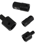 Ditch The Struggle With This Awesome 4 Piece Black Steel Socket Converter Kit! Includes Ball Bearing Adapters For Fast Drive Size Swaps And Secure Fits On Wrenches. black steel socket adapter set, four pieces