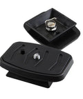 2 Pack 35mm Quick Release Plate For Tripod Mount Adapter With QR Camera Mounting Ball Head Parts Replacement For Quantaray Slik Walmart Sunpak 5800D 7000TM 6400UT 8001UT MX1000 black plastic quick release plate with 1/4 inch screw