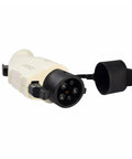 Top Shelf 50A SAE J1772 Plug Built For Hassle Free Level 2 Electric Car Charging Station Hookups With Heavy Duty Weather Sealed Type 1 No Cable Adaptor, close-up view of plug.