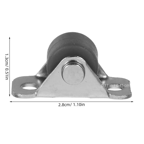 Eight Piece Low Profile Rigid Rubber Caster Wheels Non Swivel Fixed Plate Casters With Silent Rolling And Floor Saving Design For Heavy Furniture Bedroom Appliances And Small Trolleys No Sweat Moving For Your Furniture Everyday, showing dimensions.