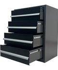 Heavy Duty Metal 4 Drawer Storage Cabinet For Garage And Workshop, Tool Organizer, No Assembly Required, Tough Steel Construction