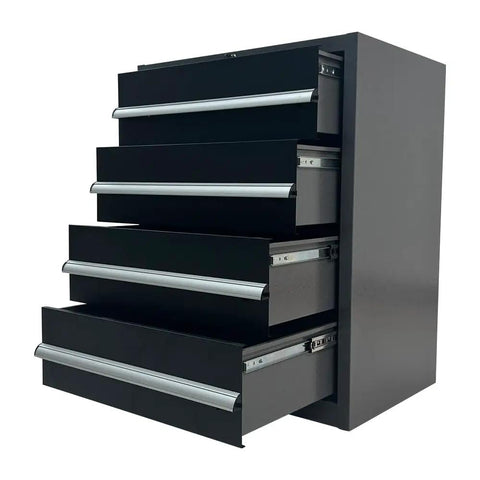 Heavy Duty Metal 4 Drawer Storage Cabinet For Garage And Workshop, Tool Organizer, No Assembly Required, Tough Steel Construction