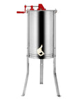 3 Frame Manual Honey Extractor For Beekeeping Pros Food Grade Stainless Steel Spinner Drum With Hand Crank And Adjustable Height Stands
