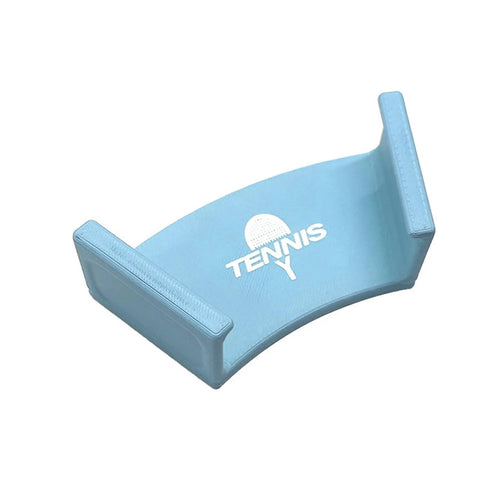 Blue Racket Wall Mount Organizer For Tennis Badminton Ping Pong, multipurpose rack bracket with safe edge design.