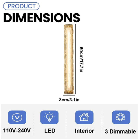 Dope Copper Wall Light With Glass Lampshade Nordic Style Three Dimmable Vanity Lights dimensions 60cm x 8cm