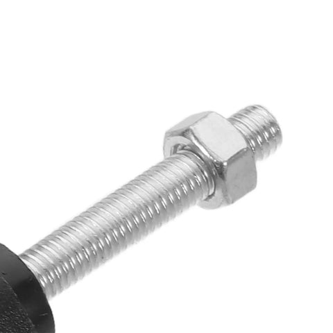 Close-up of Dang Dependable M4 M5 M6 Tee Wing Bolt Knob Set hardware with a shiny nut and threaded bolt for tripod use.