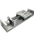 Heavy Duty 100Mm Wide Linear Guide Slide Table Xyz Actuator Featuring Sfu1610 Ball Screw And Hgr15 Rails shown from a side angle, highlighting precision silver aluminum construction.