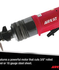 Pneumatic Cut Off Tool With Flex Head, 3 Inch, Beefy 0.5 HP, 18,000 RPM, Quiet Muffler Tech, cutting 3/8-inch steel