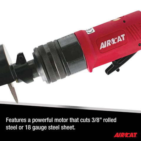 Pneumatic Cut Off Tool With Flex Head, 3 Inch, Beefy 0.5 HP, 18,000 RPM, Quiet Muffler Tech, cutting 3/8-inch steel