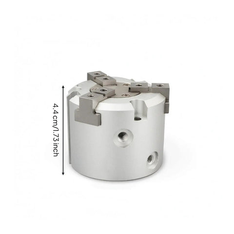Three Jaw Pneumatic Clamping Chuck With Air Driven Cylinder For Rock Solid Secure Workpiece Gripping In Industrial Automation And Assembly Line Workshops Precision Engineering Component MHS3 32D, 4.4cm height
