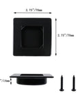 Run Your Closet Setup Like A Boss With These Four Pack Heavy Duty Recessed Square Finger Pulls Sleek Flat Handles For Barn Doors Real Deal Durability Matte Black 70mm flat pull handle top view