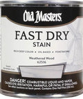 Straight Up Fast Dry Interior Oil Wood Stain Delivers Rich Weathered Tones And Semi Transparent Depth For Quick Furniture Fixes Plus Frictionless Cleanup In One Half Pint Can - metal canister with label showing product details and color swatch.