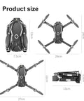 8K Aerial Drone With 3 Cameras Brushless Power Intelligent Obstacle Avoidance Trajectory Flight Optical Flow Hover size guide