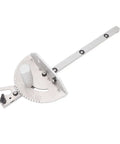 Heavy Duty Universal Miter Gauge For Table Saw And Router Table With 27 Dead On Precise Stops And 120 Degree Slick Cutting Range, stainless steel design.