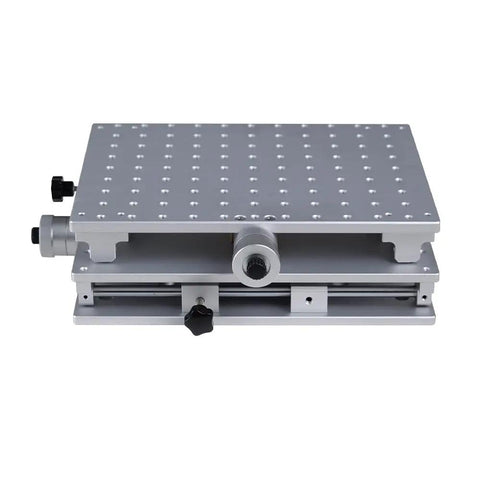2 Axis Workbench XY Table With Polished Lifting Platform, aluminum alloy, 50 kg capacity, front view, 220x300x100mm