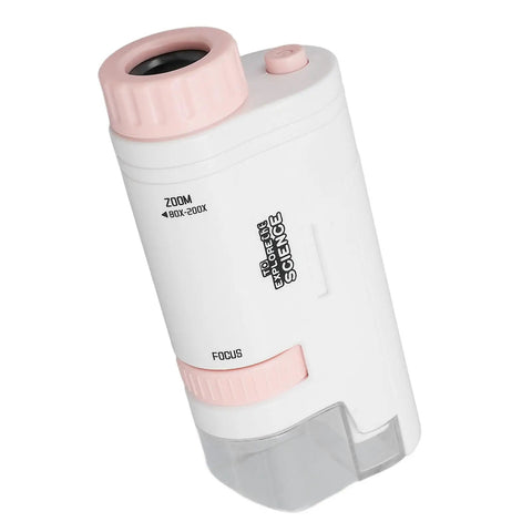 Hands On Portable Microscope With High Power Lens for Checking Out Fine Structures And Cells, compact ABS build with focus dial