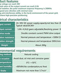 DM542 CNC digital microstep driver spec sheet with 24-50V DC input, 4.2A max, PWM drive for Nema 17/23/34