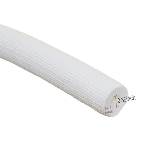 2 Pack 6 Foot Foam Pipe Insulation Tubing For Water And HVAC Lines Keeps Heat In Reduces Noise Soft Grip Comfort Protects Pipes And Handles White 0.35 By 0.39 Inches