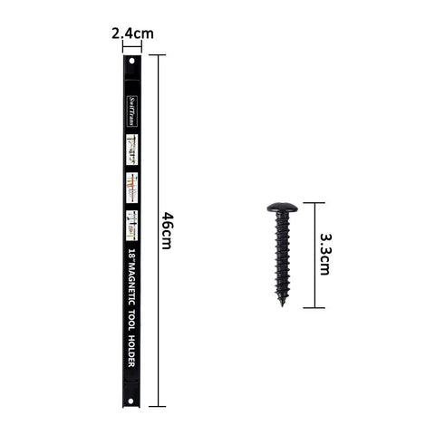 Heavy Duty Magnetic Tool Holders 18 Inch 8 Pack With Mounting Brackets And S Hooks Wall Mount Magnetic Bar Rack dimensions