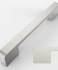 Brushed Satin Nickel Cabinet Pulls 5 Inch 128mm Hole Centers Pack of 10 Durable Zinc Alloy Handles for Cabinets Cupboards and Drawers ZH0062